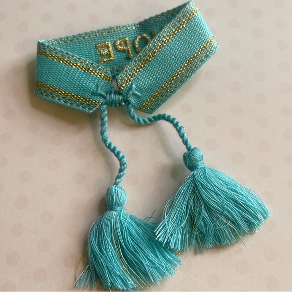 Hope Bohemia Embroidery letter tassel Bracelet handmade Adjustable Rope - Picture 7 of 7